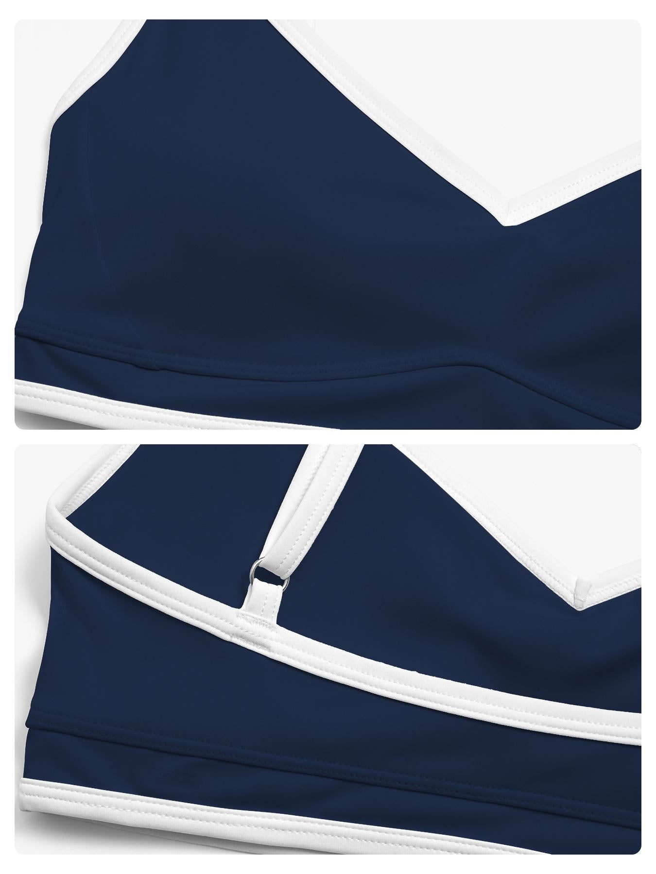 Women's Colorblock Yoga Bralette, Dual Shoulder Straps Design - image 15