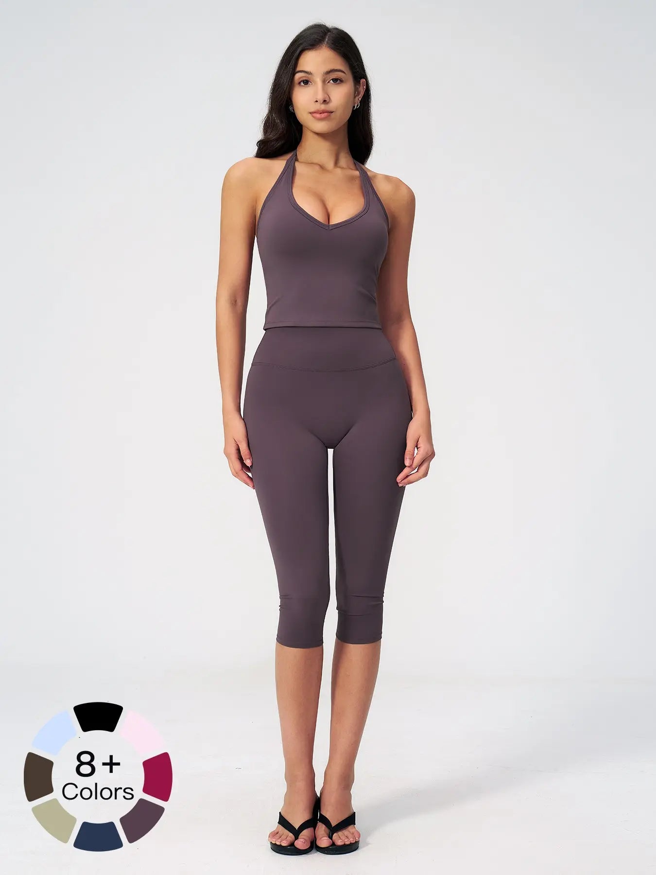 Women's Casual Commuter Tank Top Sports Set, Slim Fit Yoga