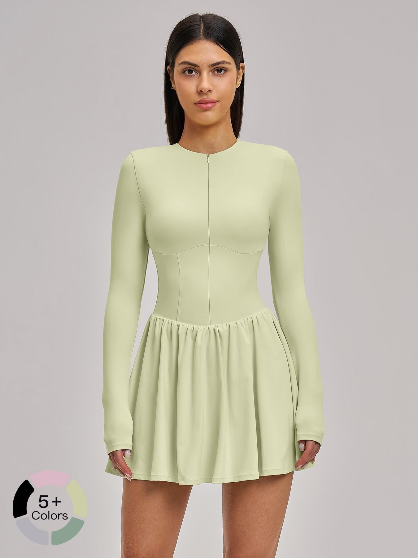Nude Feel Two-Piece Tennis Skirt, Anti-Slip Inner Layer - image 19