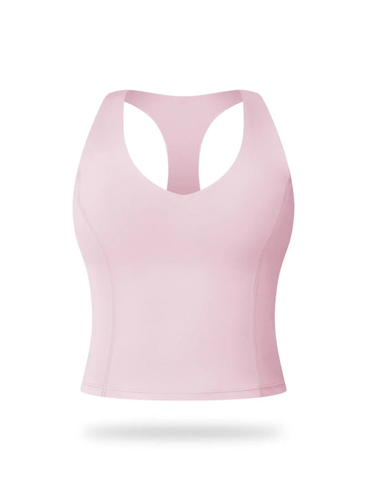 Women's Solid Color Sports Singlet, Breathable Comfortable Sports Tank Top for Yoga Gym Workout - image 4