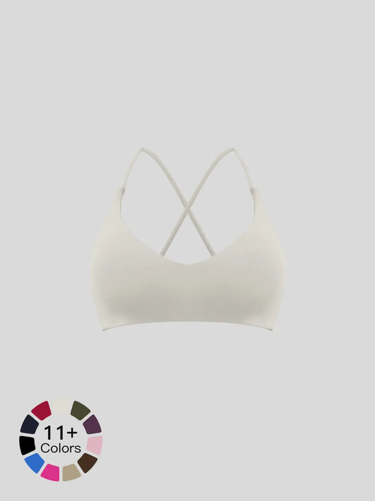 Cloud-Soft Yoga Bra, Quick-Dry Cross-Back Sports Bra - image 3
