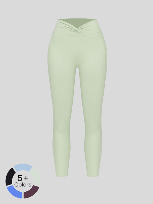 Cross High-Waisted Yoga Pants, Seamless Tight-Fitting Gym Wear - image 9