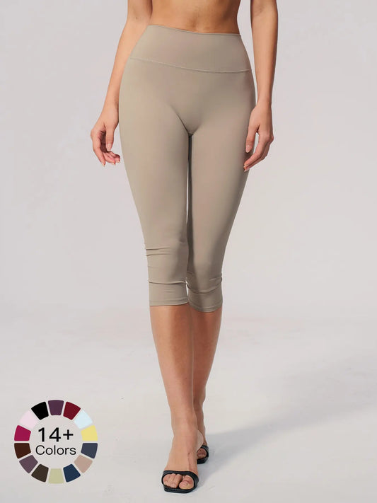 Cross-Border Fleece Yoga Pants, High-Waisted Tight Fit Slimming Gym Shorts - image 2