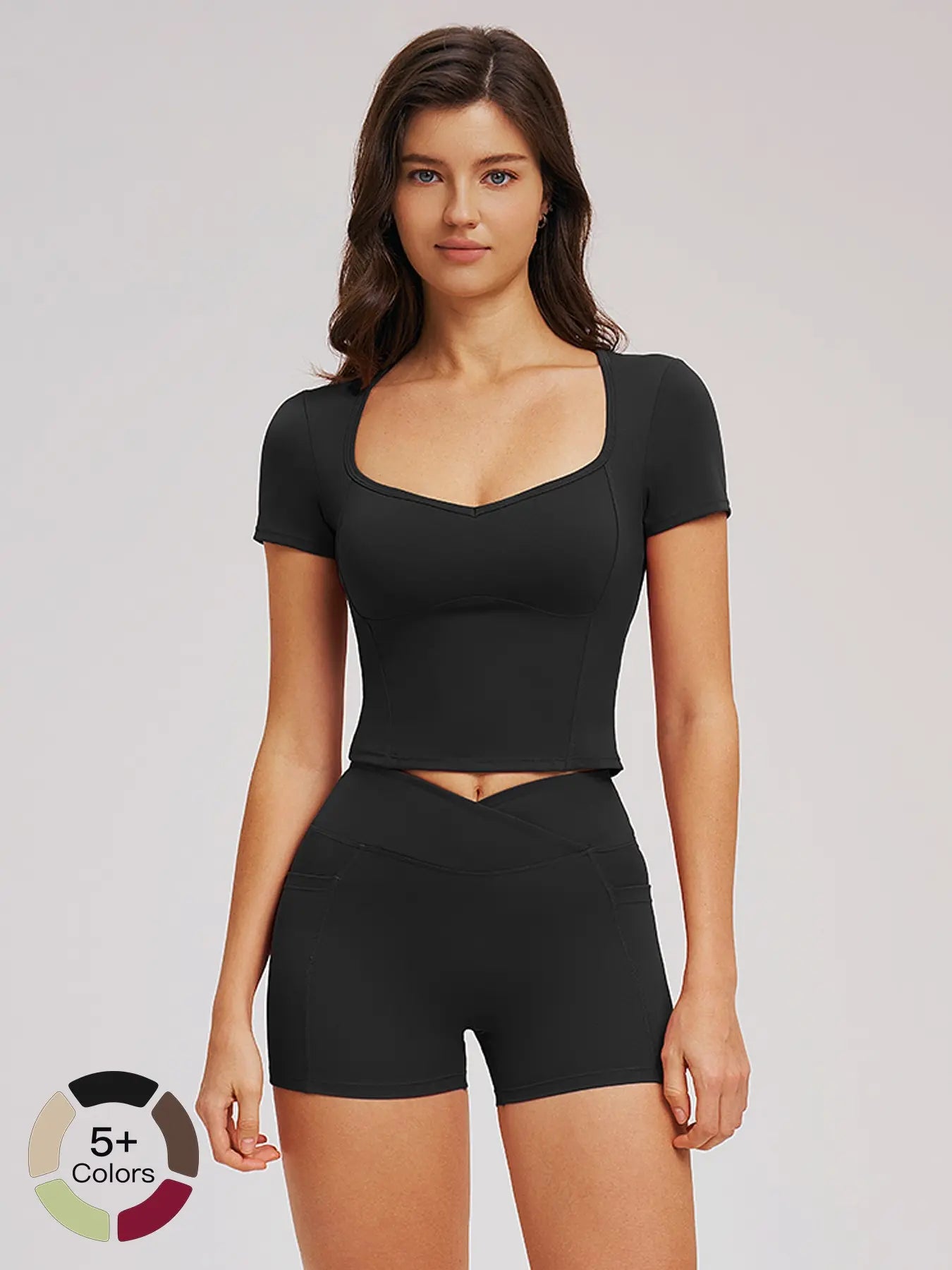 Spring Bare-feel Ultra-thin Sports Set, Tight Fashion Casual Yoga Set