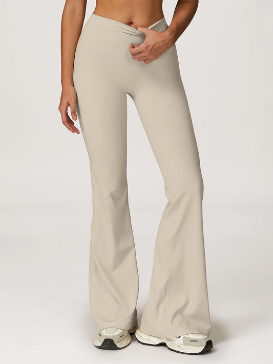 Women's High Waist Wide Leg Sporty Pants, Fitted Running Fitness Joggers - image 10