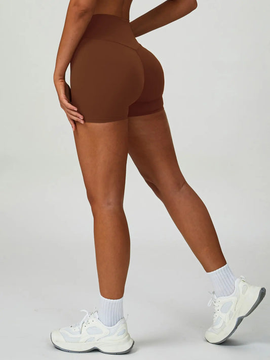 Women's High-Waisted Yoga Shorts, Athleisure Shorts - image 8