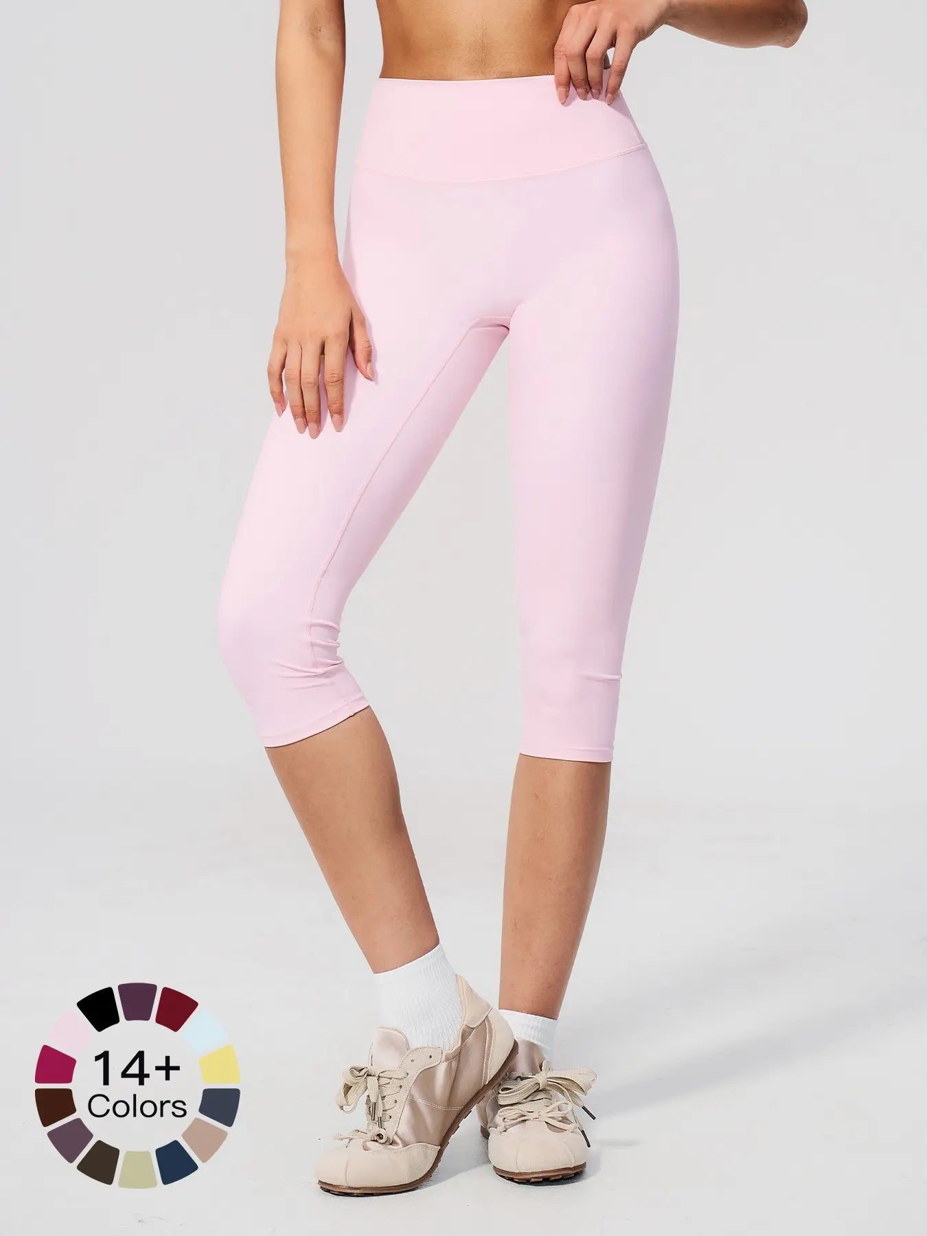 Cross-Border Fleece Yoga Pants, High-Waisted Tight Fit Slimming Gym Shorts