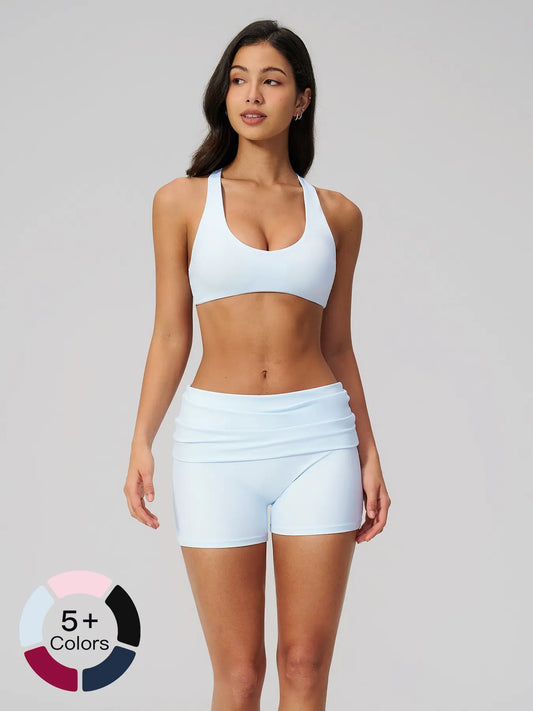 Women's Summer Cross Back Yoga Set, Two-Piece Outdoor Fitness Wear - image 2
