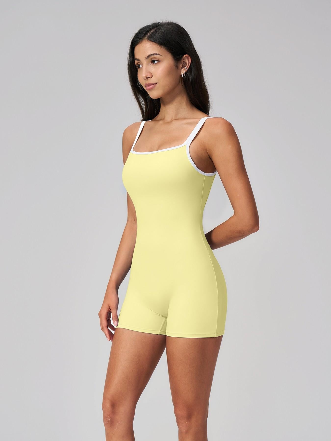 Cross-Border Tight-Fit Yoga Bodysuit, Square Neck Backless Fitness - image 16