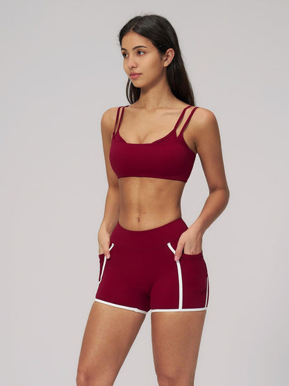 Women's Bare-Look Yoga Set, Contrast Stitching - image 14