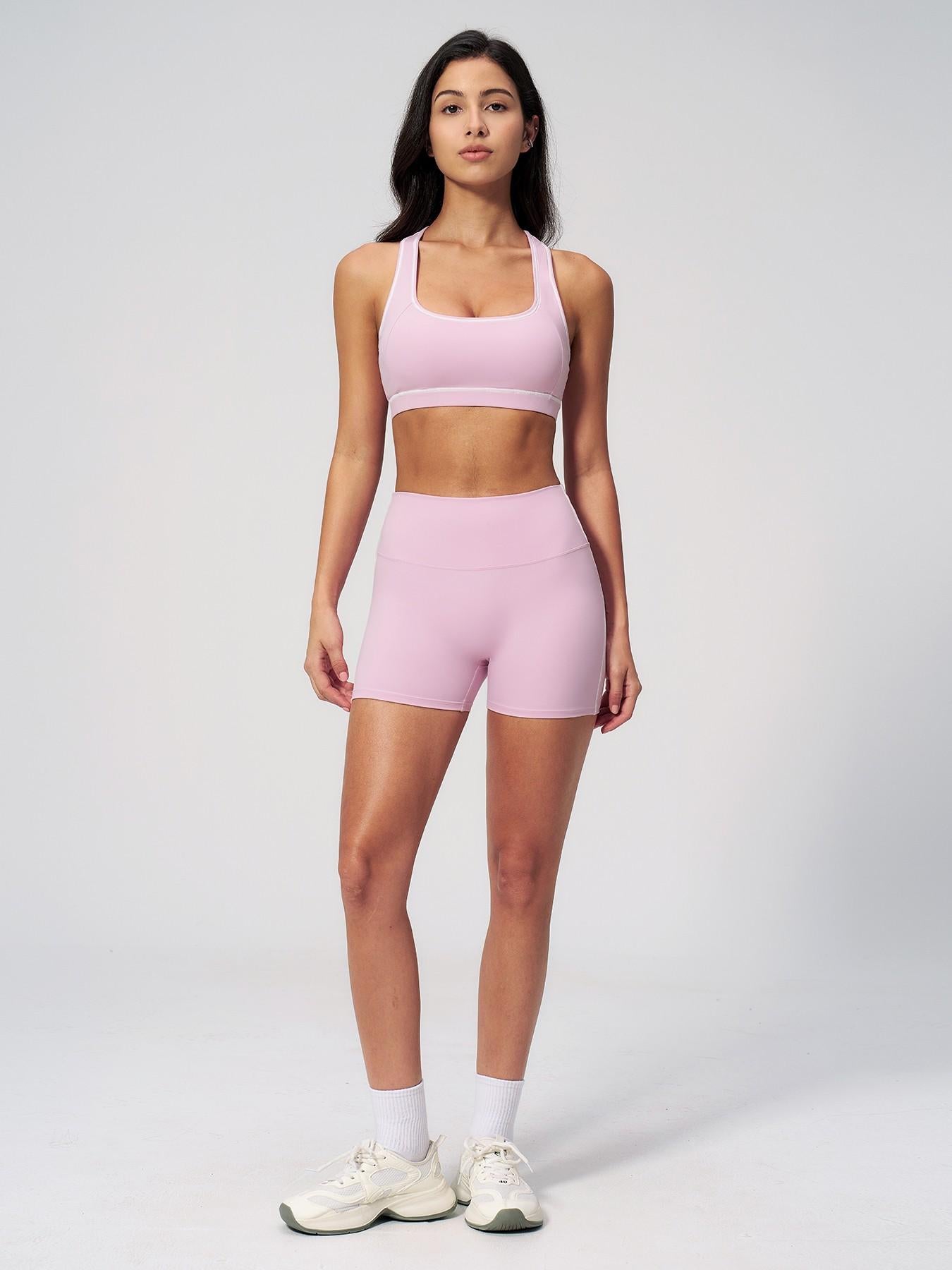 Two-Piece Colorblock Fleece Yoga Set, Sporty Patchwork Design - image 14