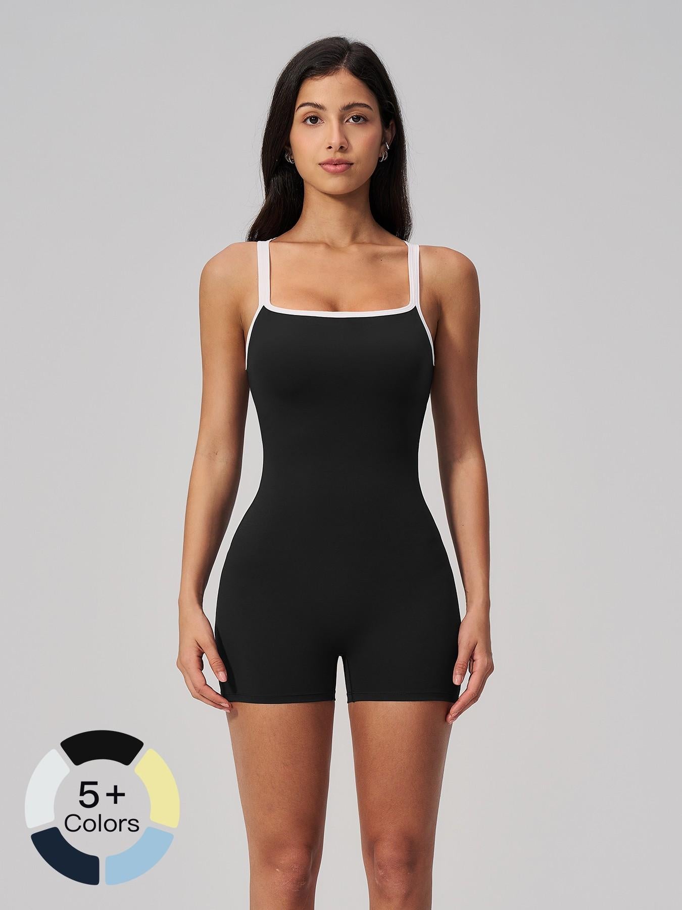 Cross-Border Tight-Fit Yoga Bodysuit, Square Neck Backless Fitness - image 19