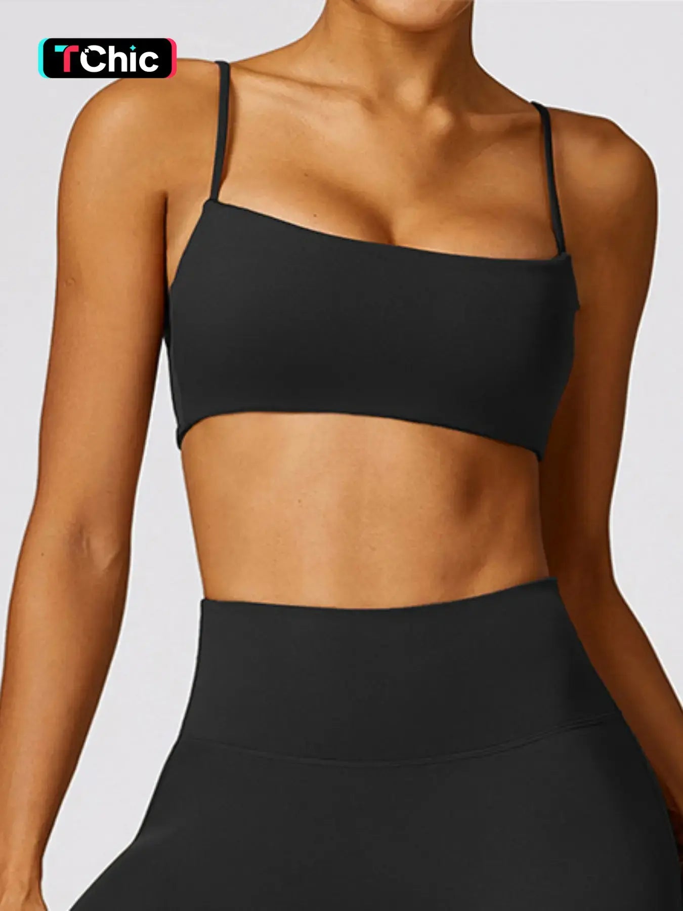 Women's Solid Backless Stretch Sports Bra, Sporty Breathable Comfortable Quick Drying Bra