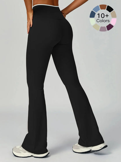 High-Waisted Quick-Dry Wide-Leg Active Pants, Activewear Bottoms