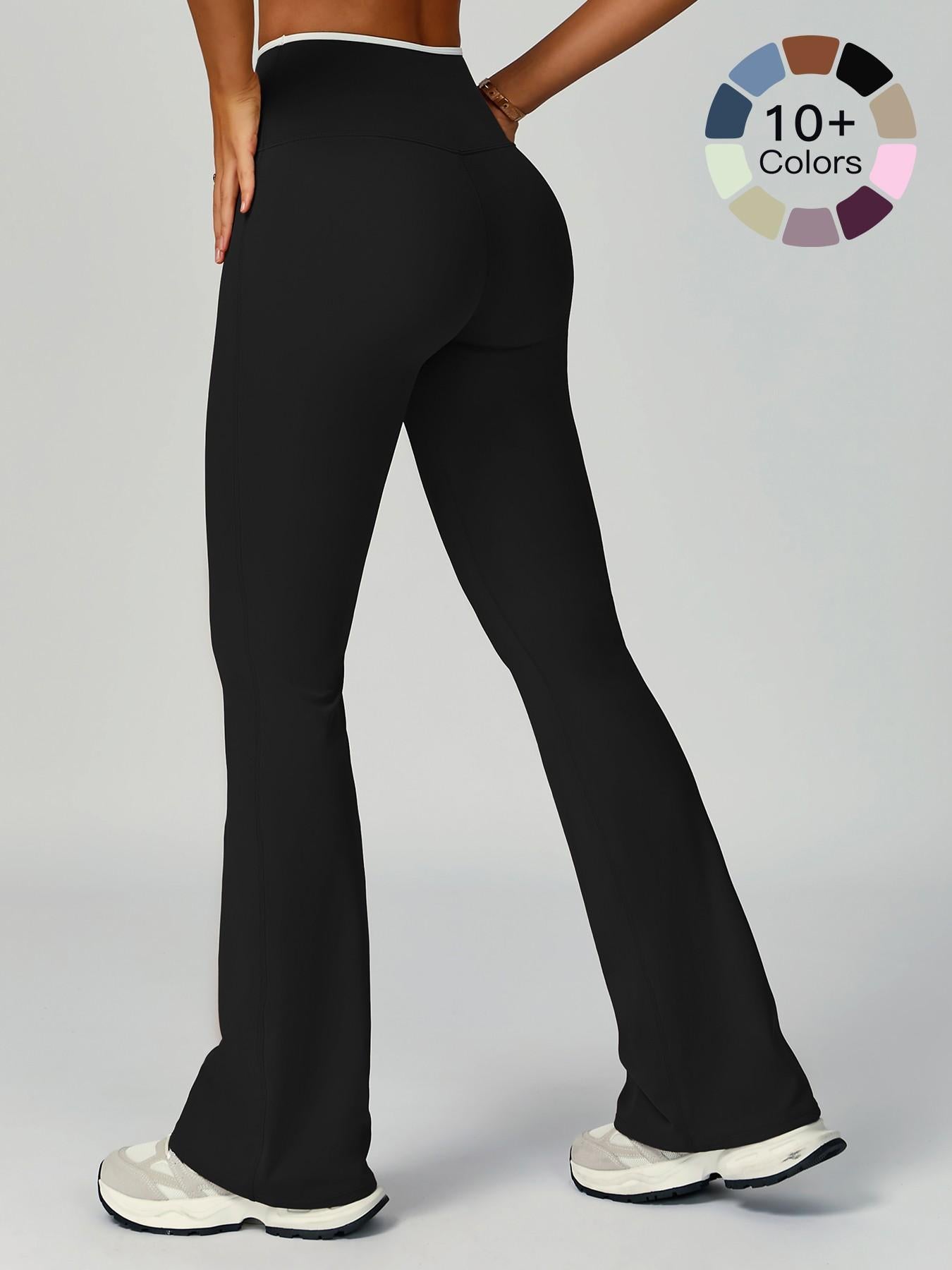 High-Waisted Quick-Dry Wide-Leg Active Pants, Activewear Bottoms - image 18