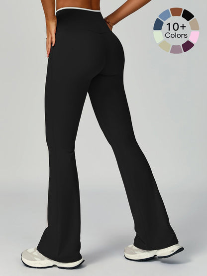 High-Waisted Quick-Dry Wide-Leg Active Pants, Activewear Bottoms - image 18