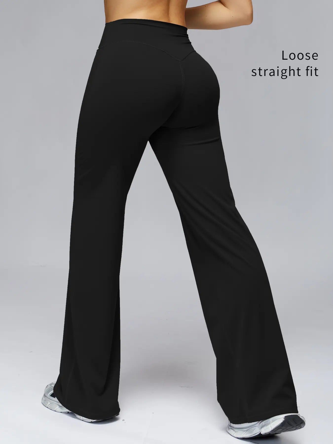 High Waist Flare Leg Yoga Pants, Casual Dance Workout Trousers