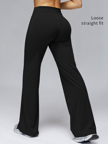 High Waist Flare Leg Yoga Pants, Casual Dance Workout Trousers - image 20
