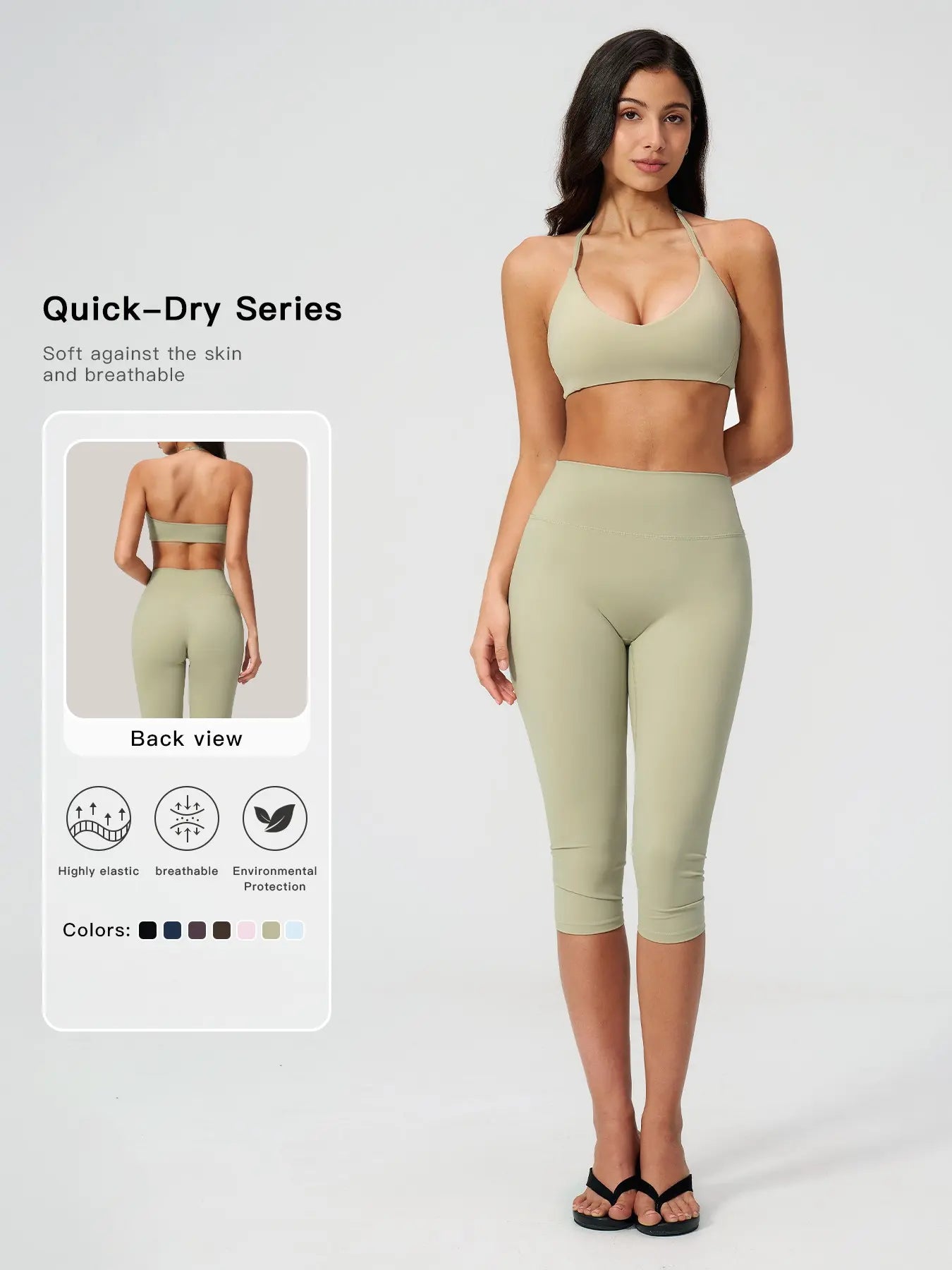Cross-Border Fashion Casual Tight Yoga, Quick-Dry Summer Training Fitness Sports Set - image 4