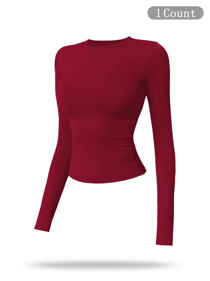 New Fleece Long Sleeve Yoga Top, High Strength Fitness Wear - image 8