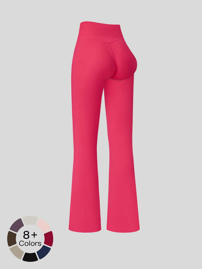 High Waist Yoga Pants, Fitted Wide Leg Bell Bottoms