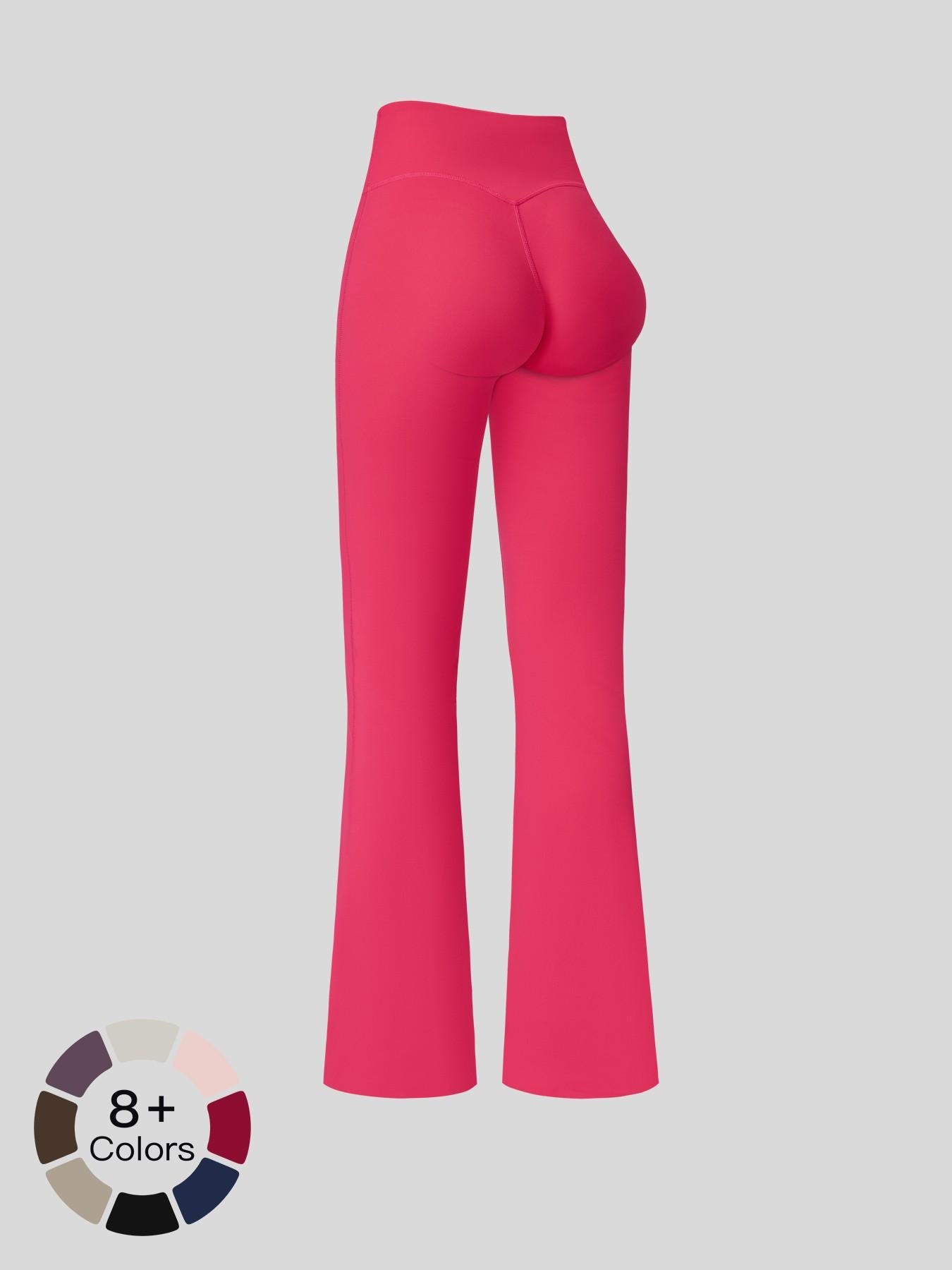 High Waist Yoga Pants, Fitted Wide Leg Bell Bottoms - image 11