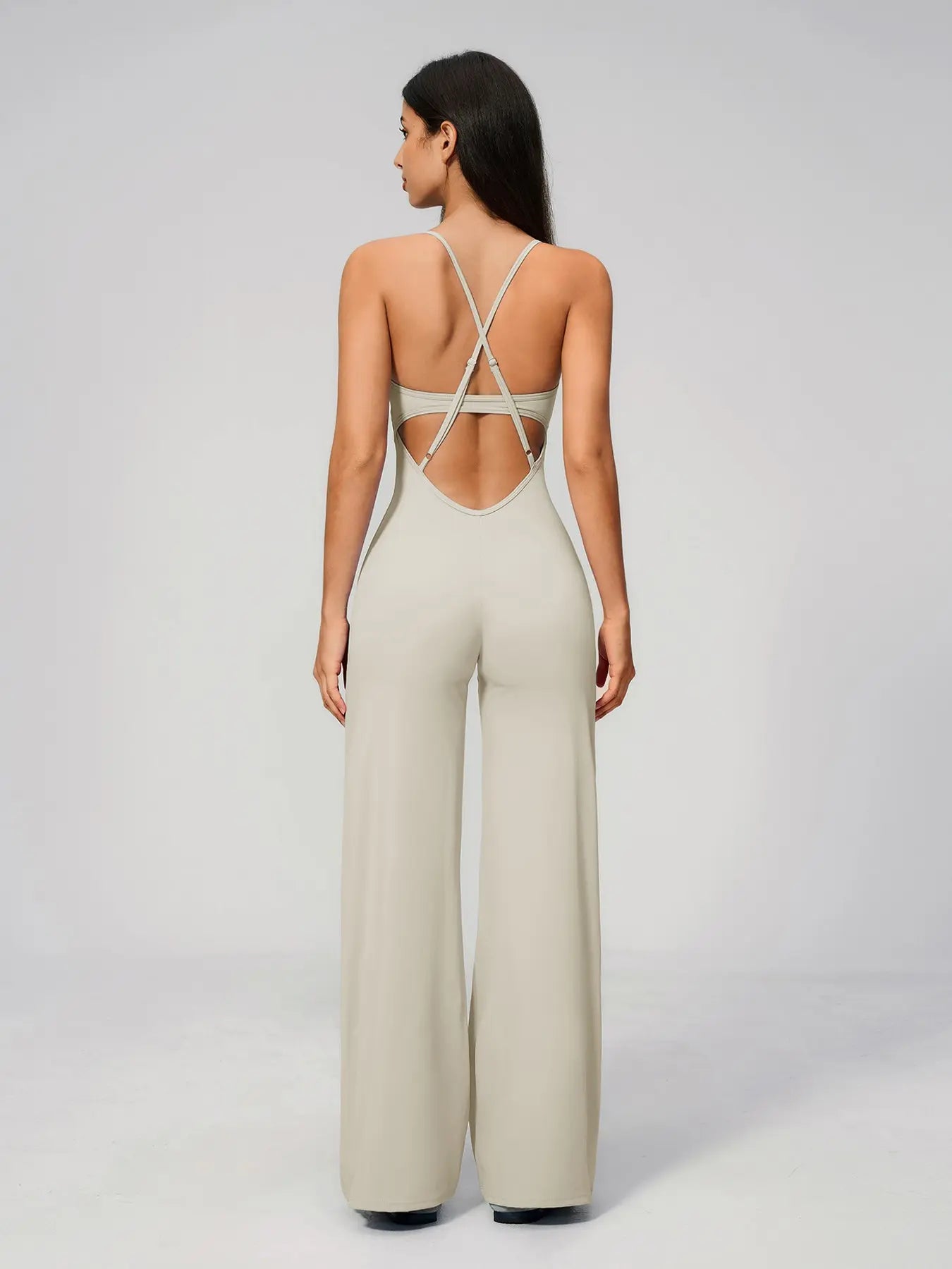 Cross Back Yoga Jumpsuit for Women, Sporty Style - image 7