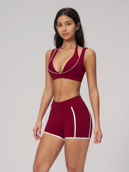 Women's Bare-Look Colorblock Yoga Set, Slimming Fitness Workout Clothes - image 14