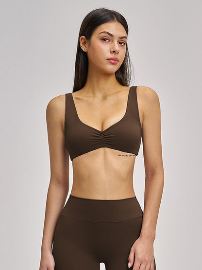 Sexy Backless Yoga Bra, Gathered Sports Running Fitness Underwear - image 12