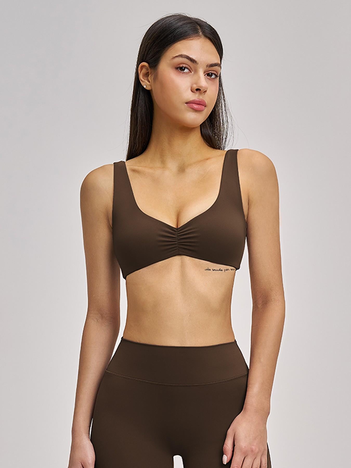 Sexy Backless Yoga Bra, Gathered Sports Running Fitness Underwear - image 12