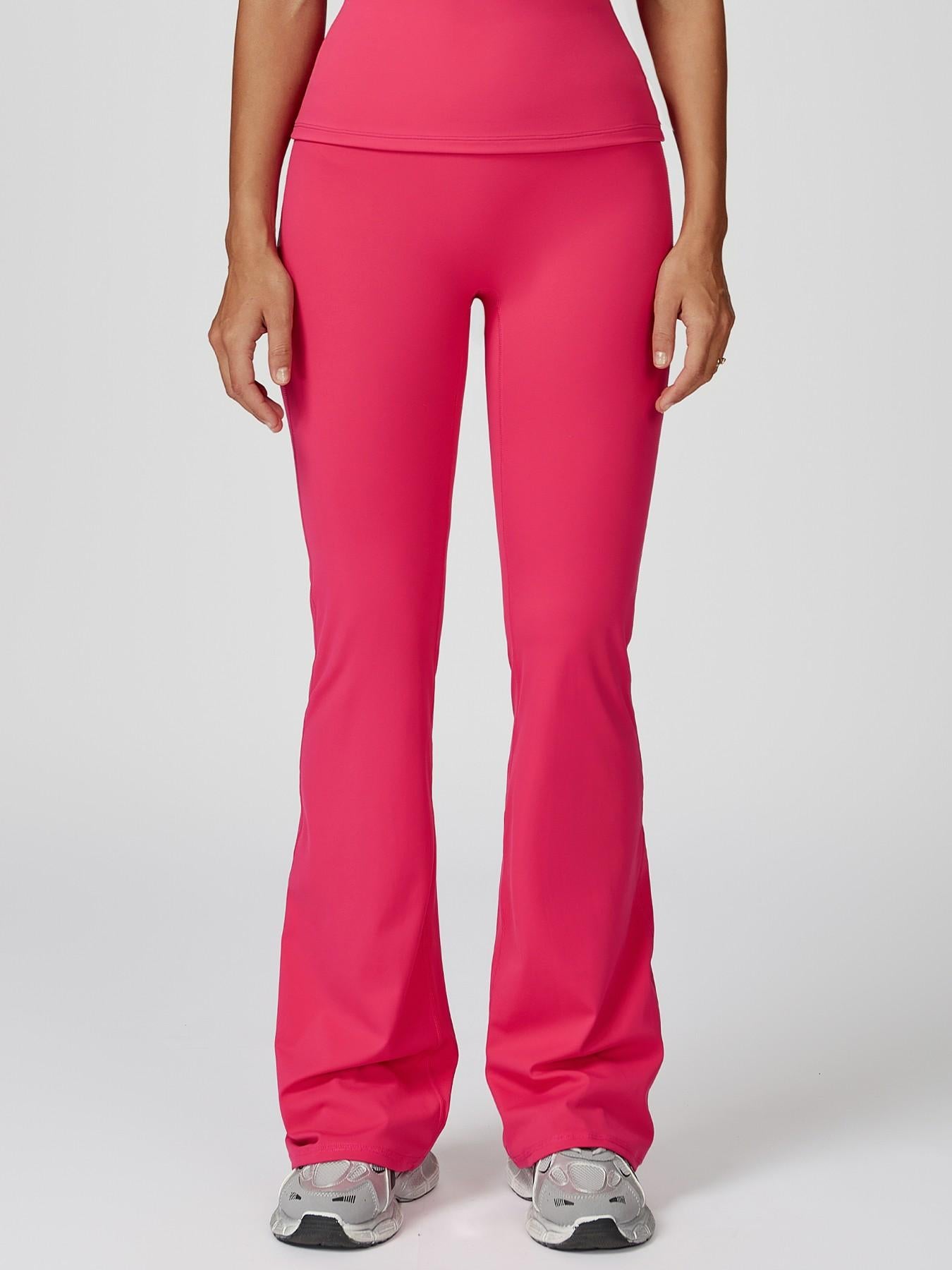 High Waist Yoga Pants, Fitted Wide Leg Bell Bottoms - image 12