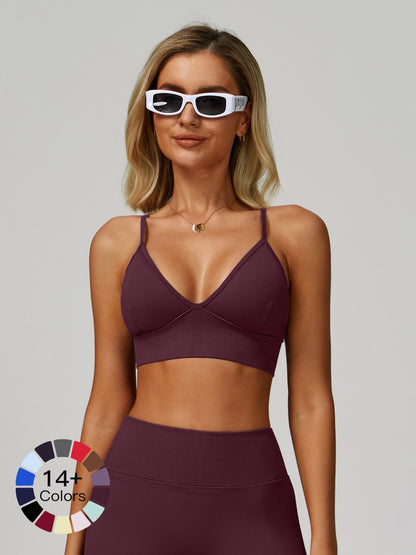 Seamless Yoga Bra with Shoulder Straps, Quick-Dry Sports Top - image 29