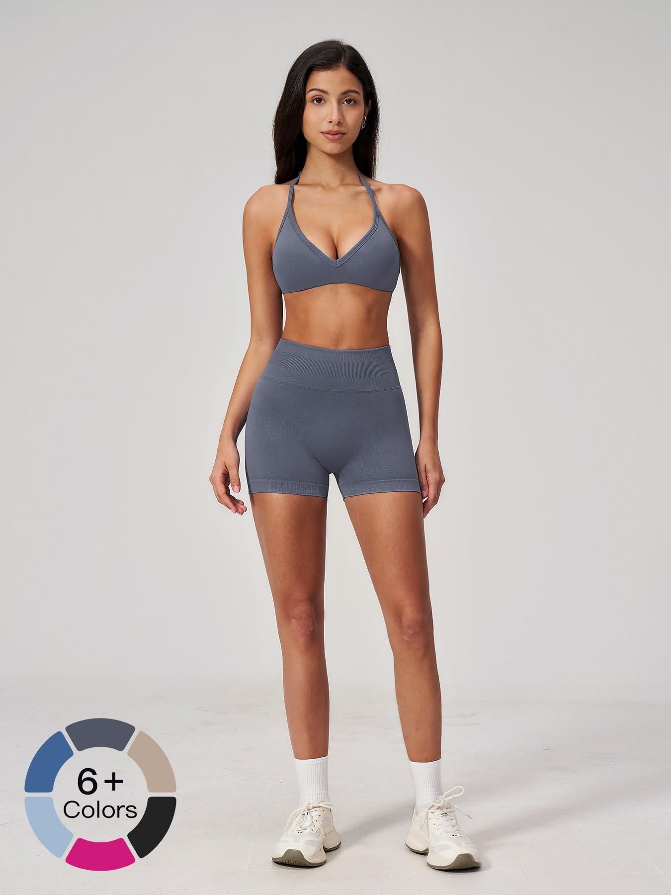 Seamless Yoga Set for Women, Halter Neck Backless Design - image 21