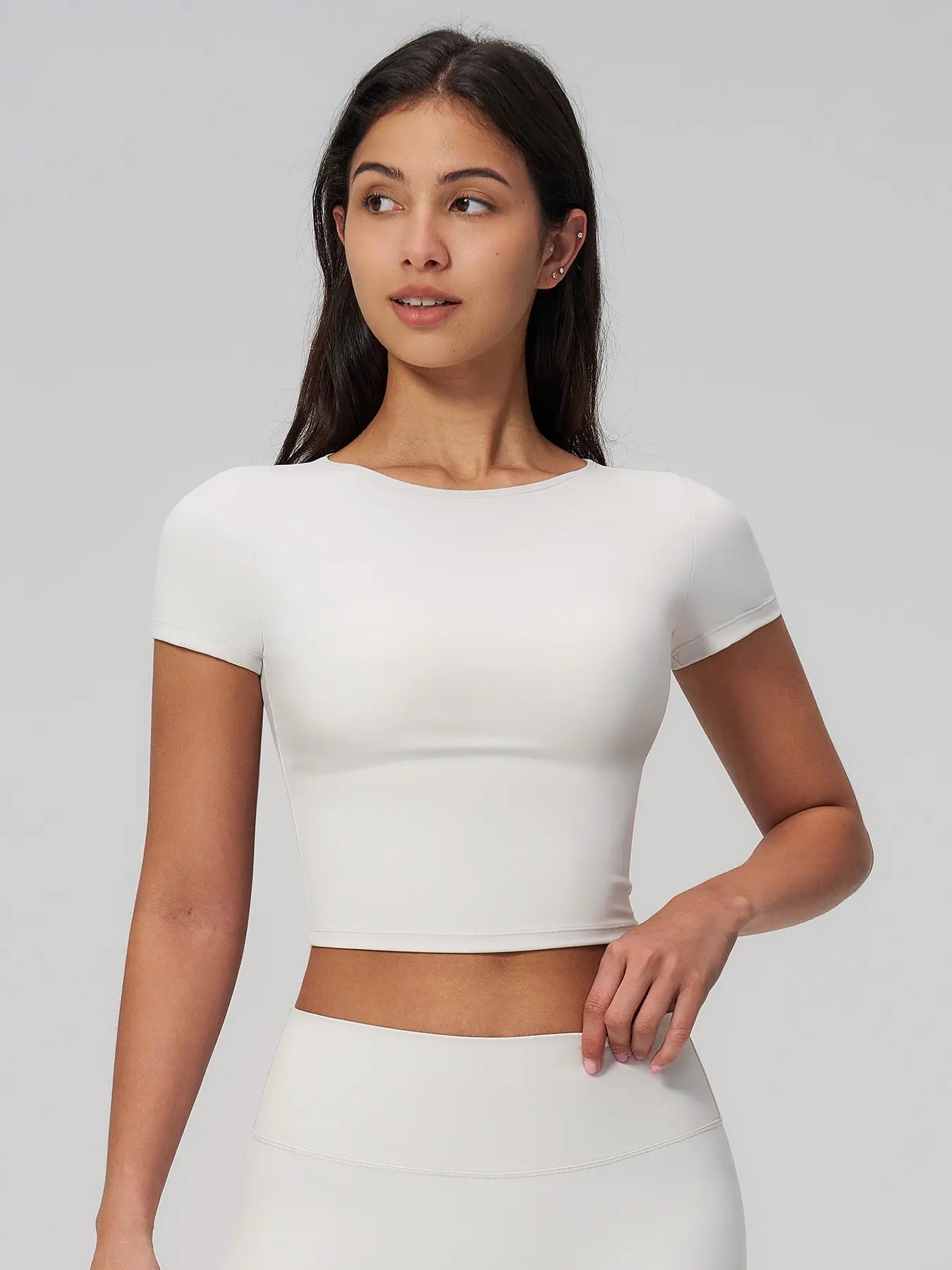 Creamy Soft Fleece Yoga for Women, Slim Fit Short Sleeve Top - image 7