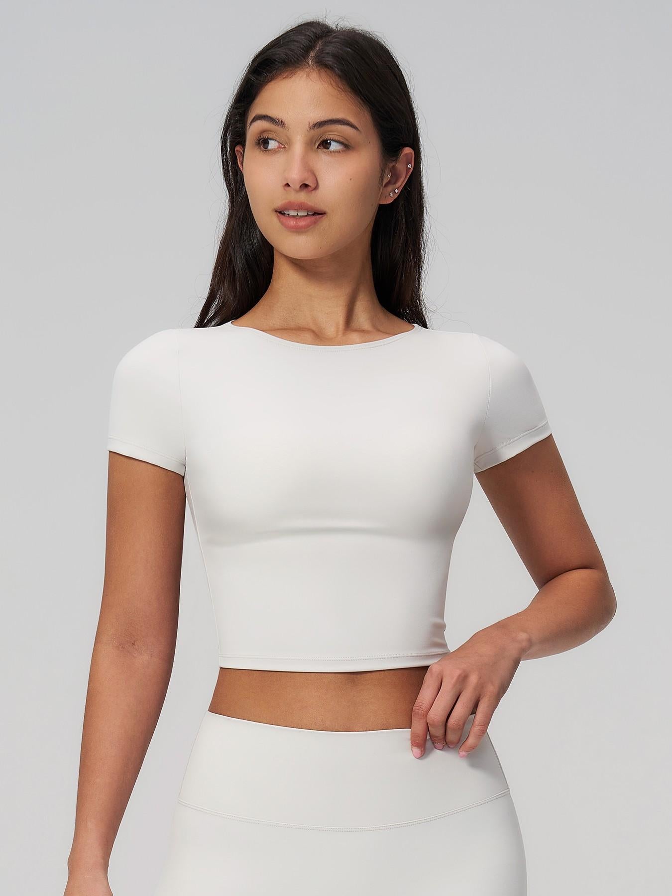 Creamy Soft Fleece Yoga for Women, Slim Fit Short Sleeve Top - image 19
