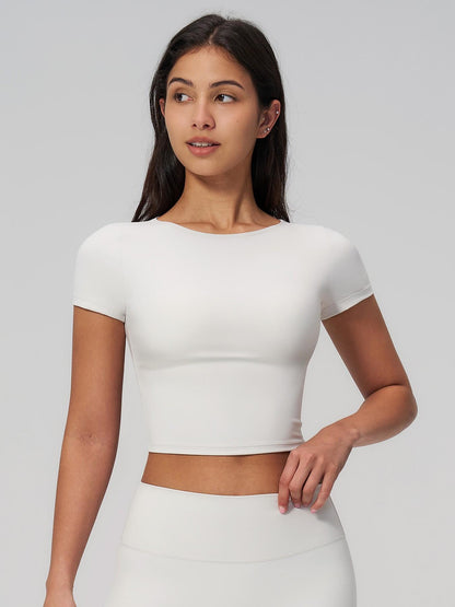 Creamy Soft Fleece Yoga for Women, Slim Fit Short Sleeve Top - image 19