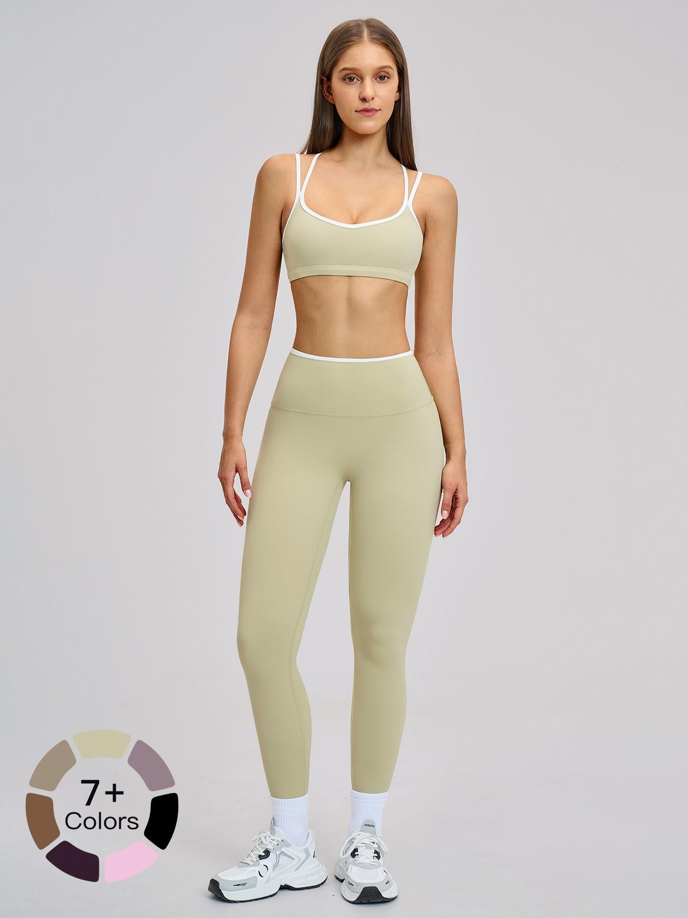 Women's Sporty Yoga Set, Solid Sports Sets - image 11