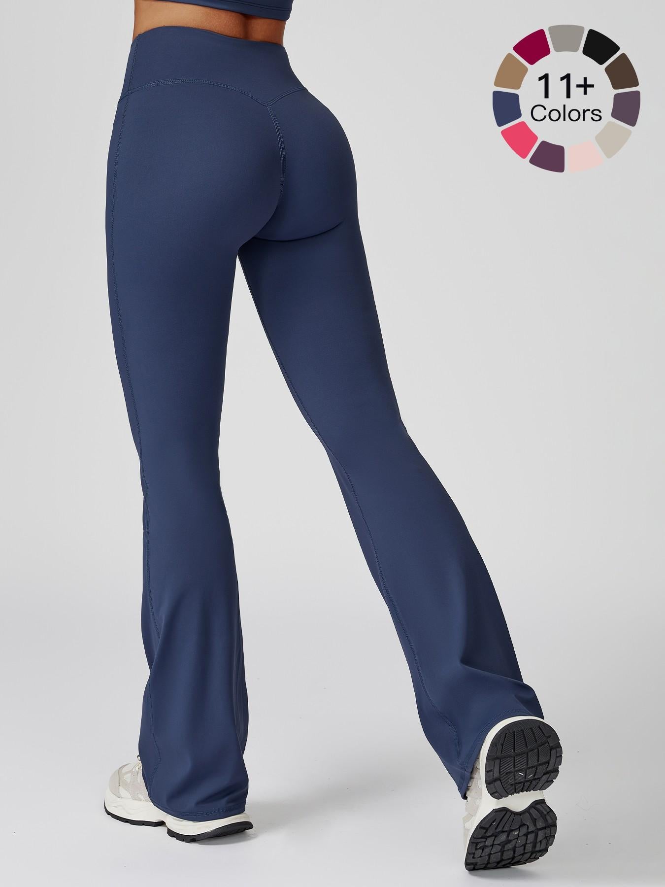 High Waist Yoga Pants, Fitted Wide Leg Bell Bottoms - image 20