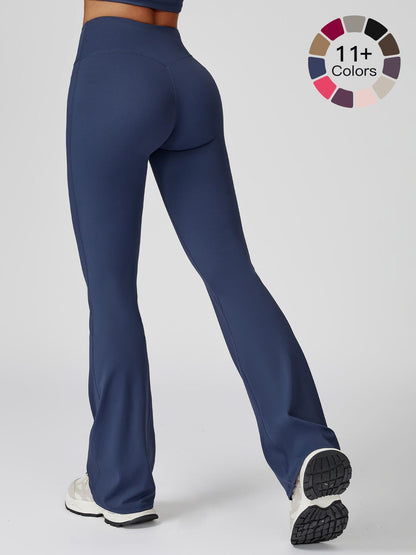 High Waist Yoga Pants, Fitted Wide Leg Bell Bottoms - image 20