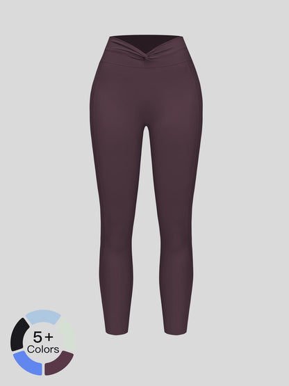 Cross High-Waisted Yoga Pants, Seamless Tight-Fitting Gym Wear - image 9