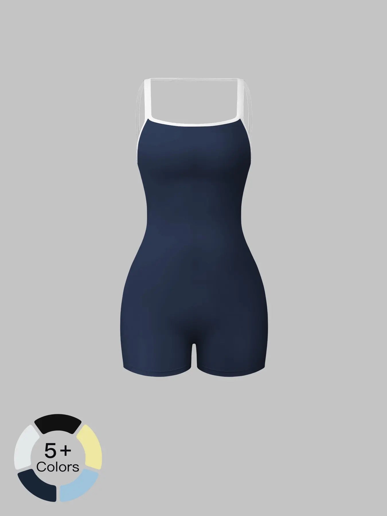 Cross-Border Tight-Fit Yoga Bodysuit, Square Neck Backless Fitness