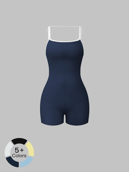 Cross-Border Tight-Fit Yoga Bodysuit, Square Neck Backless Fitness - image 18