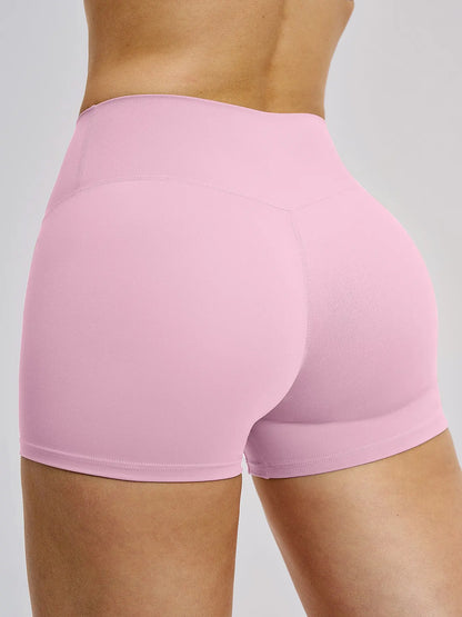 Women's High Waist Yoga Shorts, Tight-Fitting Workout Pants