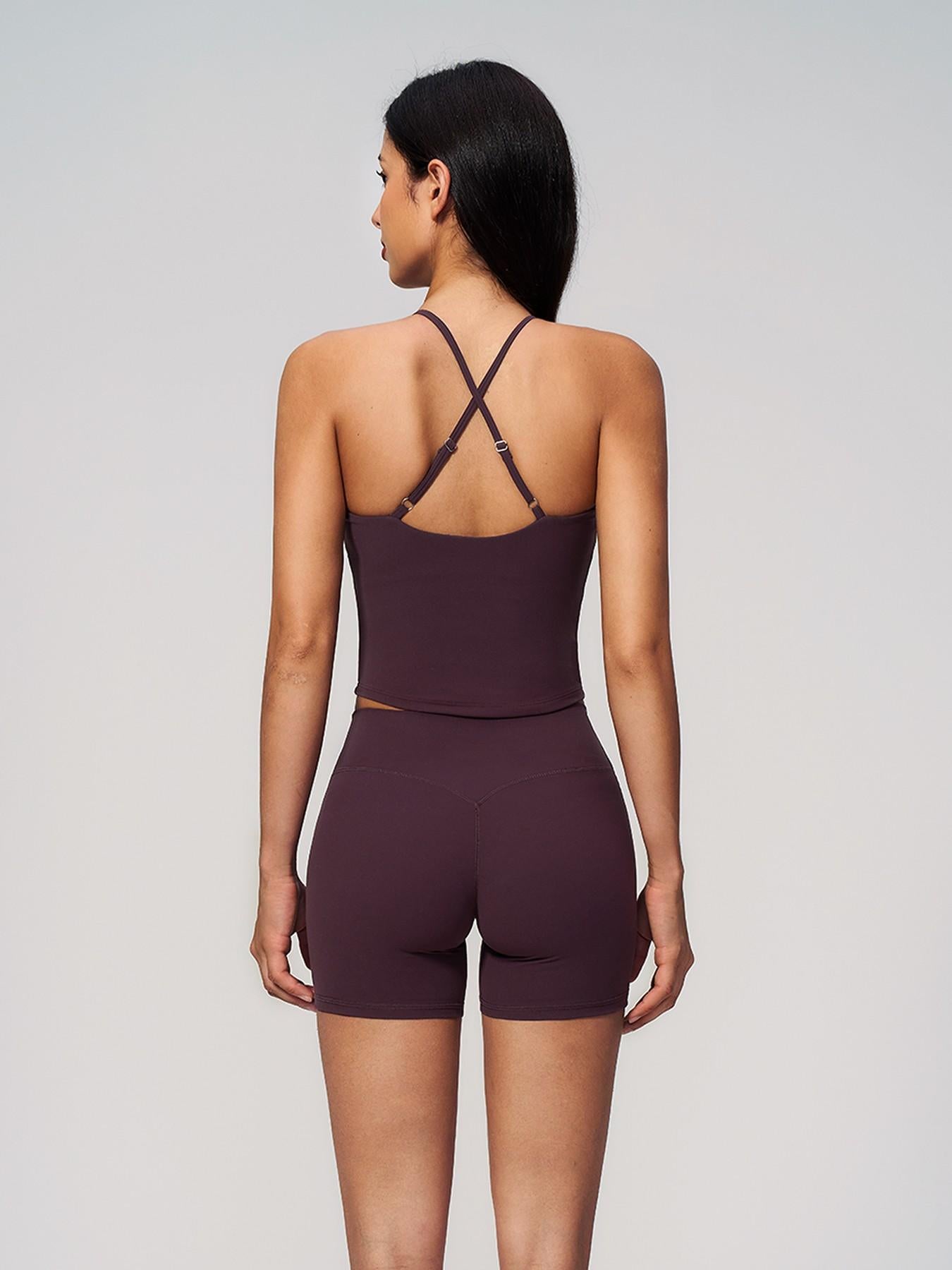 European and American Style Yoga Set for Women, Cross Back High Waist Slimming Running Fitness Sports… - image 12