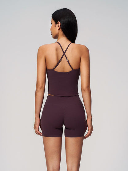 European and American Style Yoga Set for Women, Cross Back High Waist Slimming Running Fitness Sports… - image 12