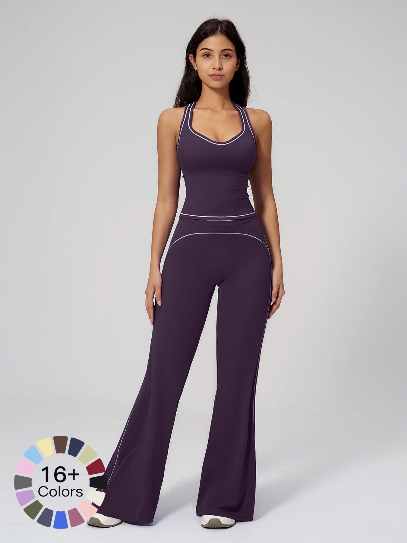 Women's Yoga Set with Dual Shoulder Straps, High-End Feel Sportswear - image 28