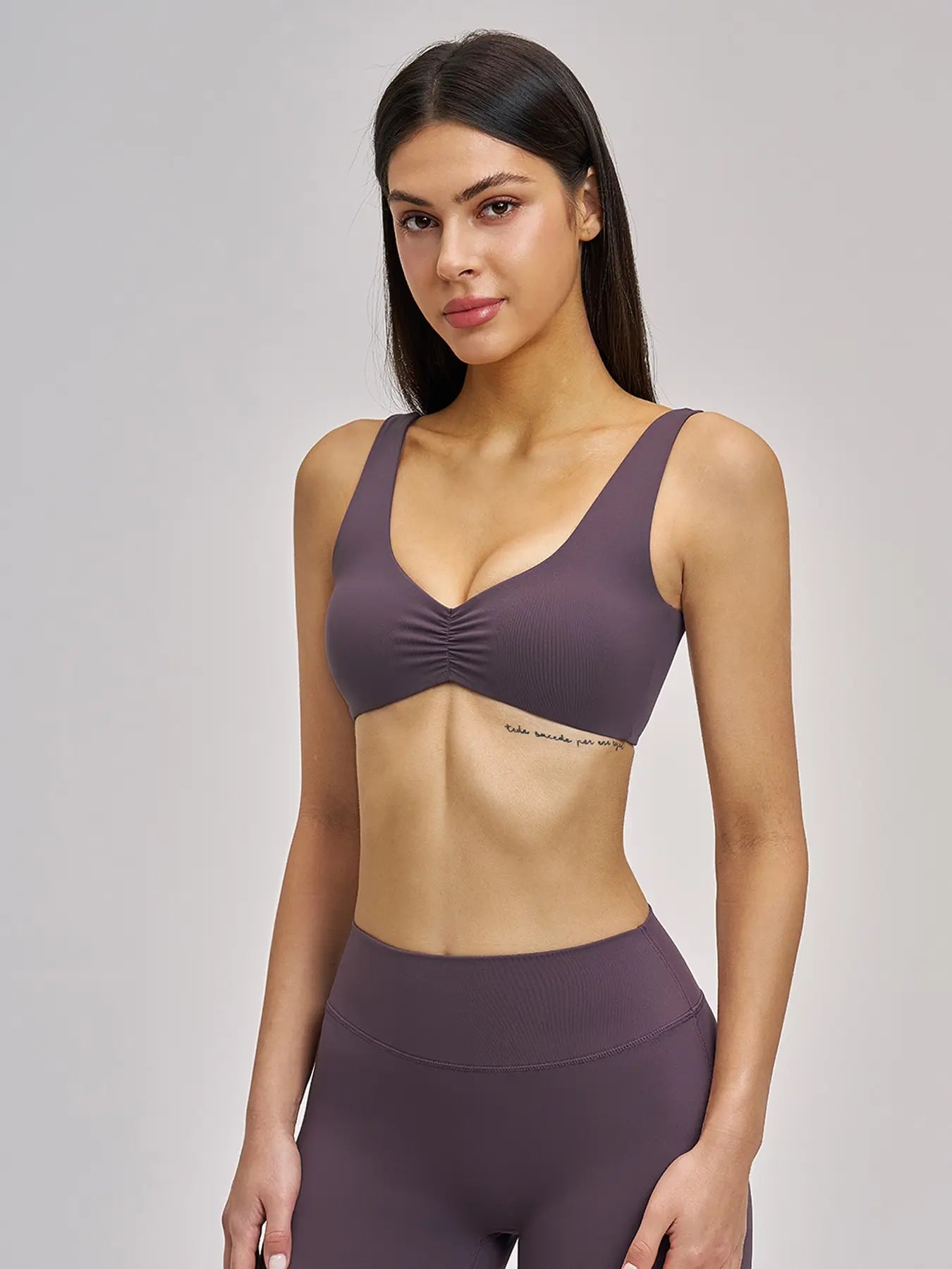 Sexy Backless Yoga Bra, Gathered Sports Running Fitness Underwear - image 3