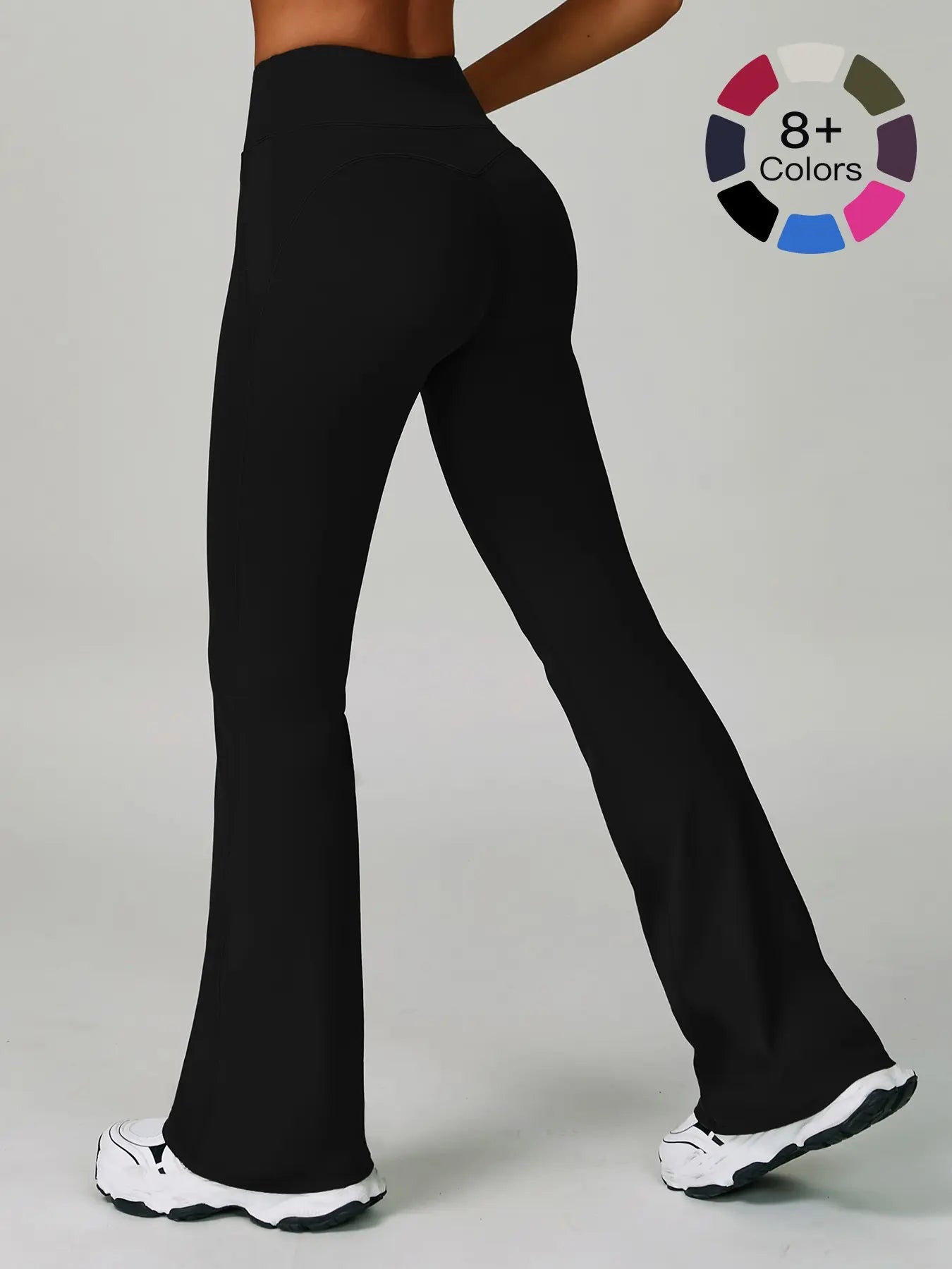 Cloudy Sensation Sport Long Pants, High Waist Butt Lifting Wide Leg Outerwear Bell Bottoms