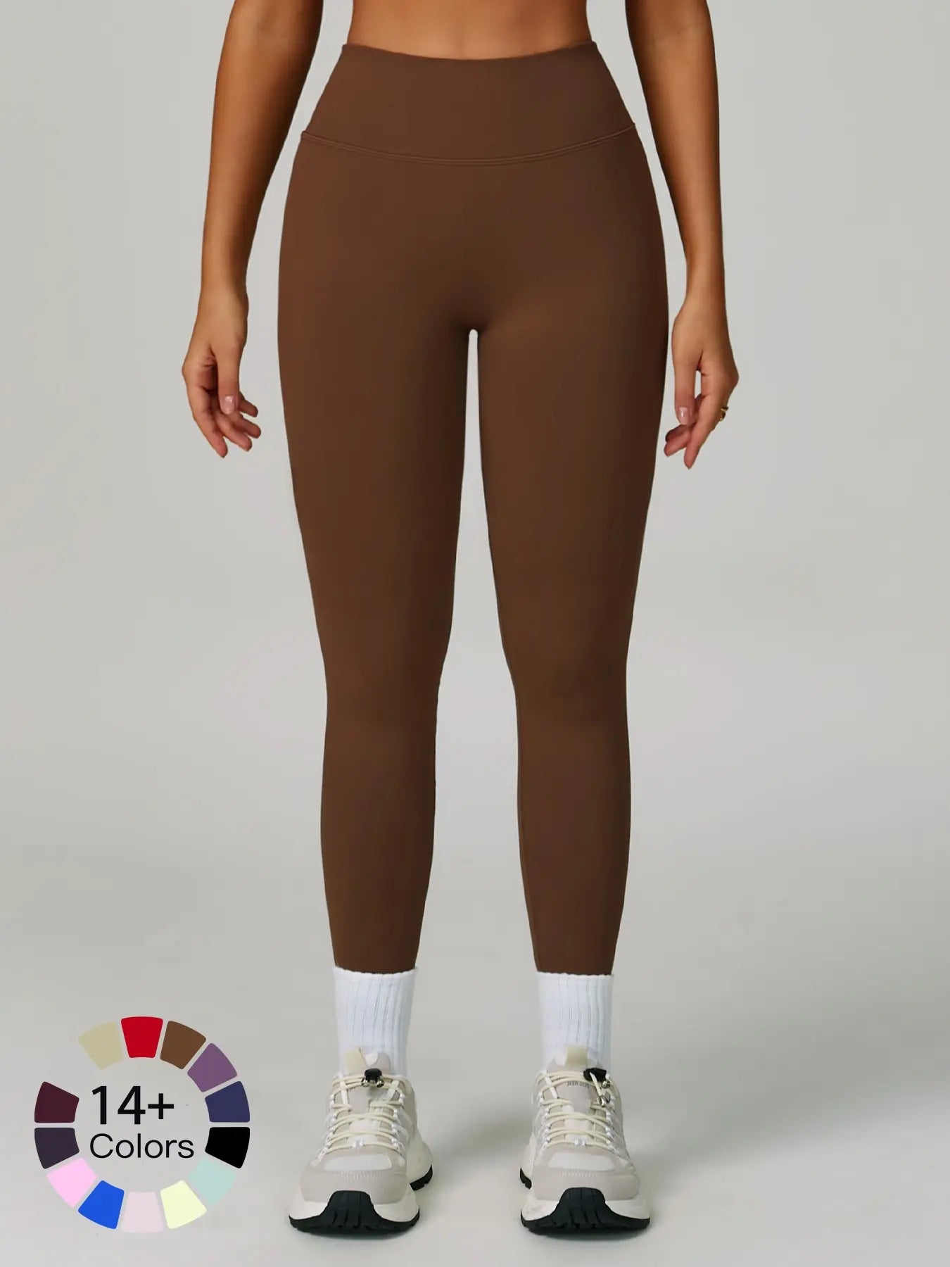 Seamless Peach Butt Yoga Pants, V-Shape Tight Fit Slimming Running Sports Quick-Dry Fitness Long Pants - image 2