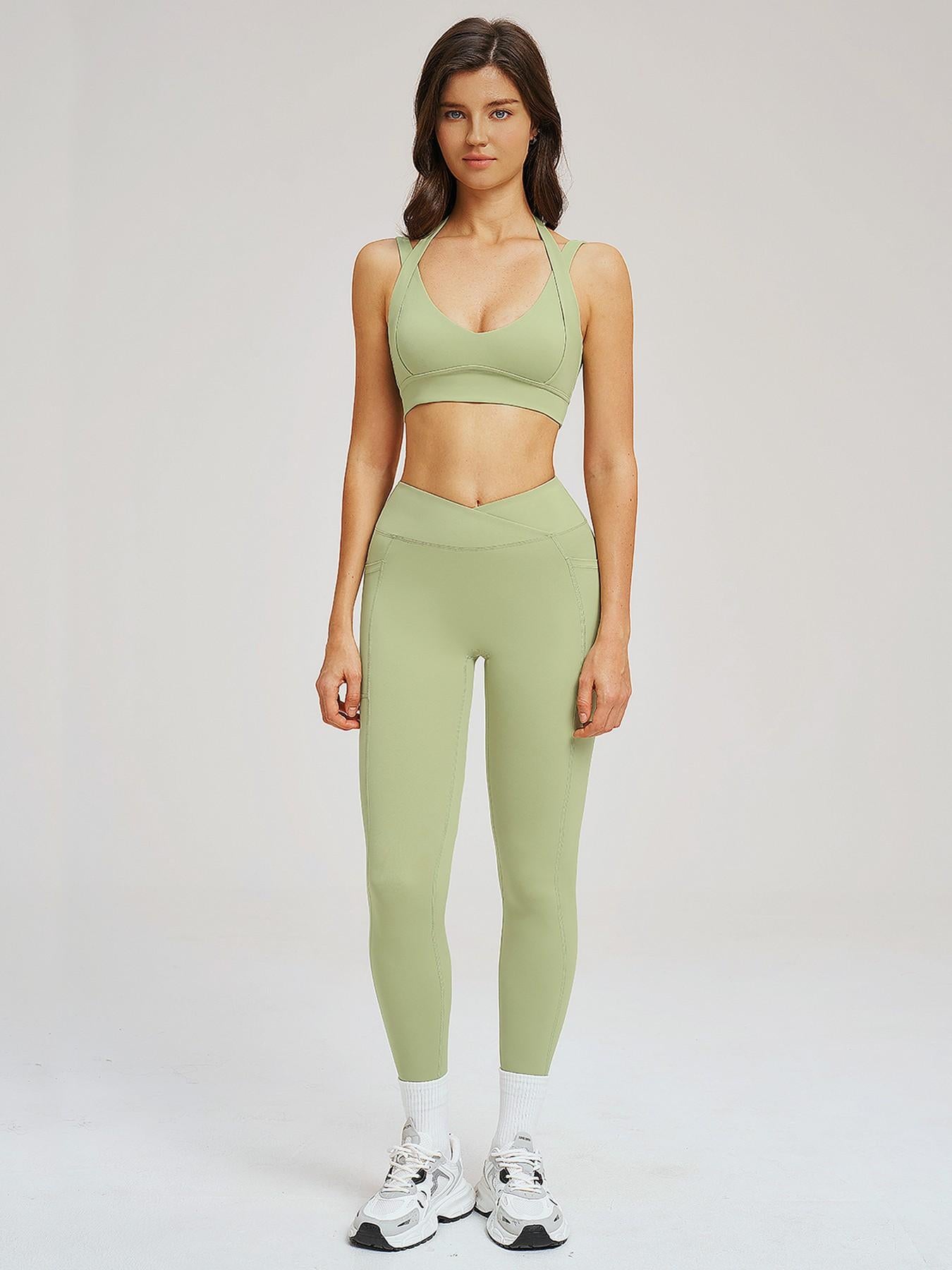 High-End Feel Yoga Set, Tight-Fitting Backless Sporty High Stretch Fashion Yoga Clothes - image 15